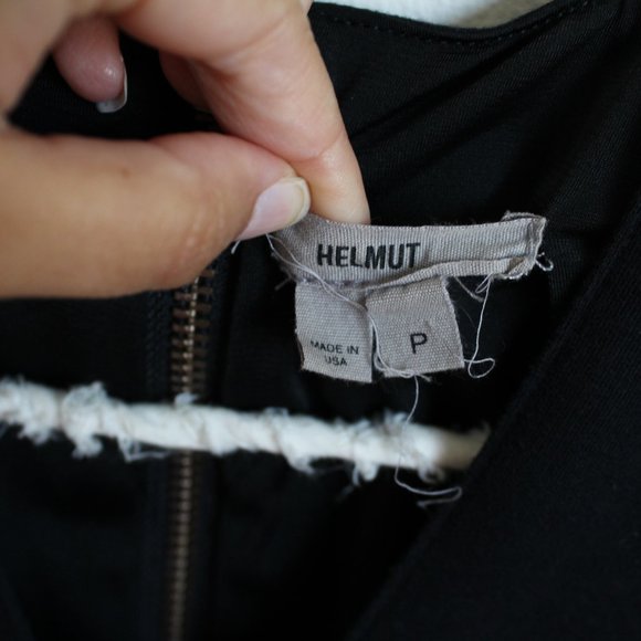 Helmut Lang Black Sheath Asymmetrical Dress - Picture 6 of 8